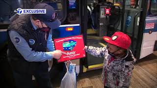 5-year-old who loves buses gets special birthday surprise from MTA