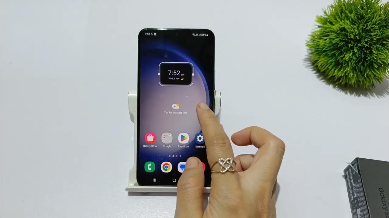 Set clock on home screen in samsung galaxy s23 fe 5g samsung s23 me