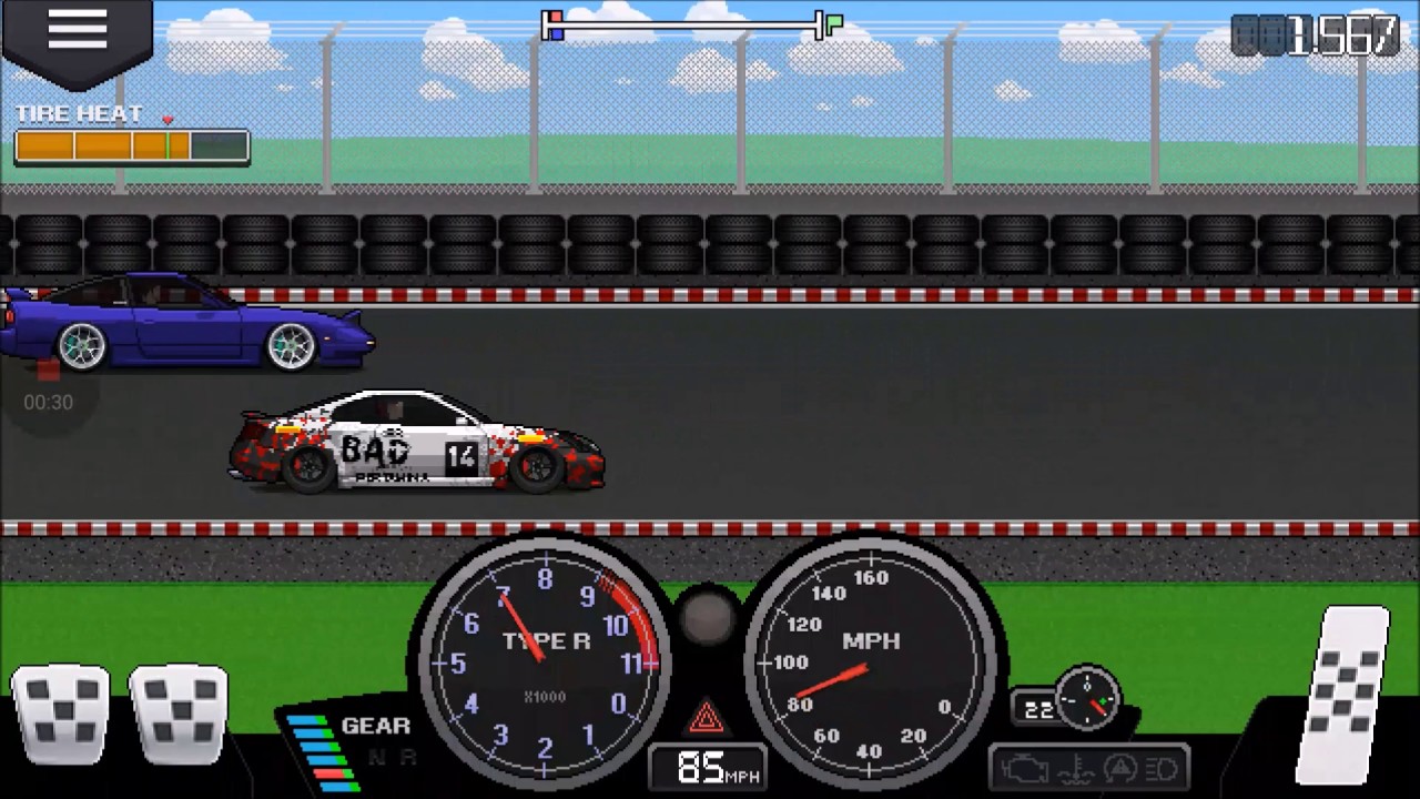Pixel Car Racer - Burnout BUG (V.1.0.41) How to do Burnout Without
