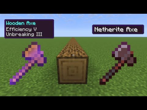 Efficiency V Wooden Axe VS Netherite Axe