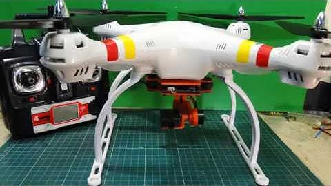 Syma X8HC Phoenix with 140g 2D custom mini gimbal and mobius mini combo