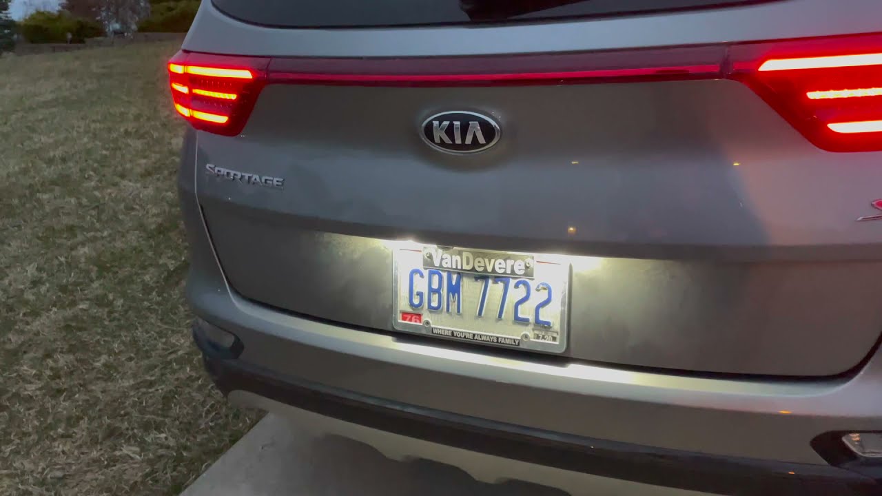 0021 2020 Kia Sportage LED License Plate Lights YouTube