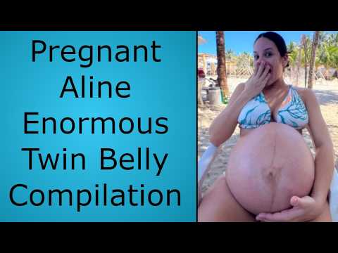 Pregnant Aline Enormous Twin Belly Compilation | Instagram thumbnail