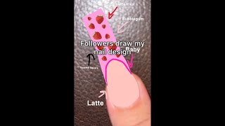 SUBSCRIBERS DRAW MY NAIL DESIGN (SO CUTE😍💅🏼)