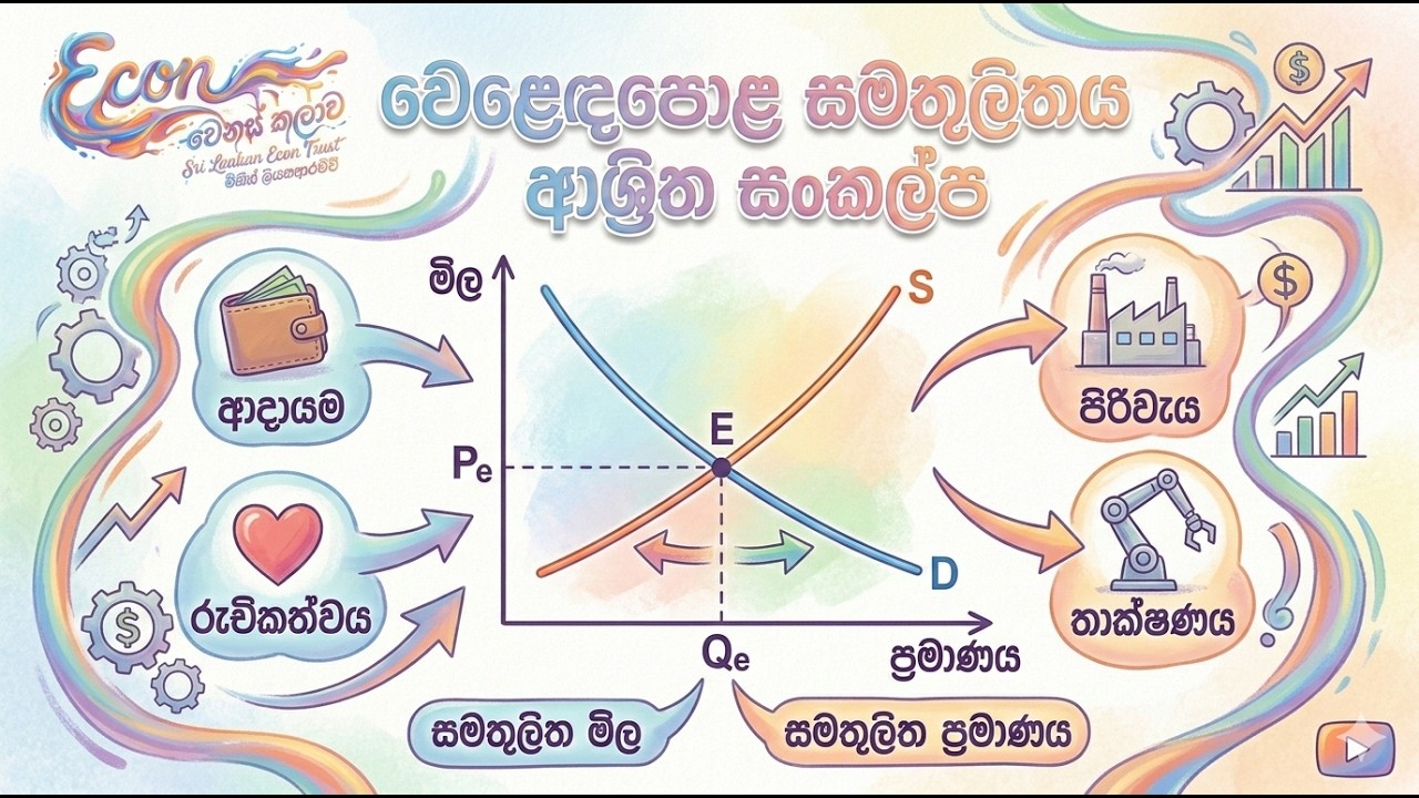 Lesson 02 (Extra Class ) | වෙළෙඳපොළ සමතුලිතය ආශිත සංකල්ප | www.econtrust.lk