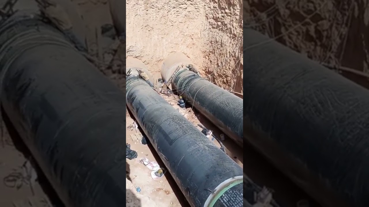 Dubai pipeline construction work