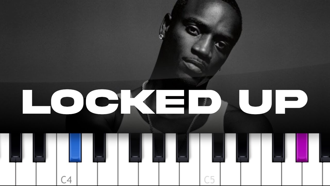 Akon - Locked Up (piano tutorial)
