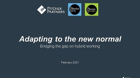 Webinar | Adapting to the new normal: Hybrid working 2021