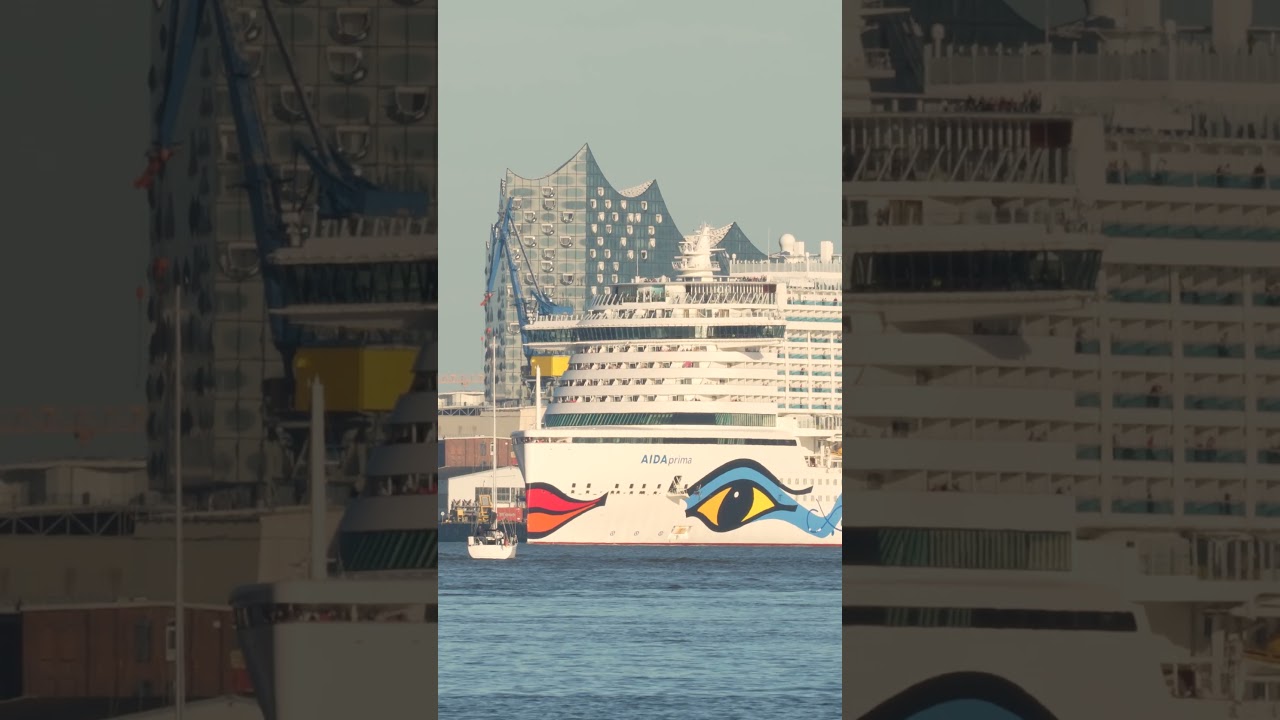 AIDAprima Appears Behind the Elbphilharmonie 🚢 | Hamburg 25.09.2026