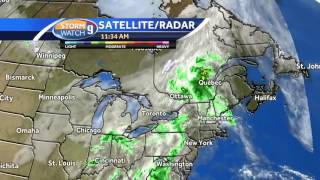 Mostly cloudy with scattered thunderstorms