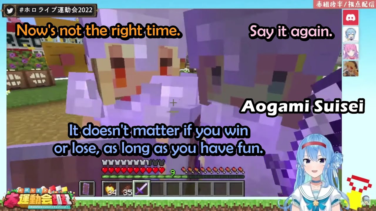 Flare and Luna Speechless When Suisei Using Shanks Quote For Keeping Their Morale and Spirit