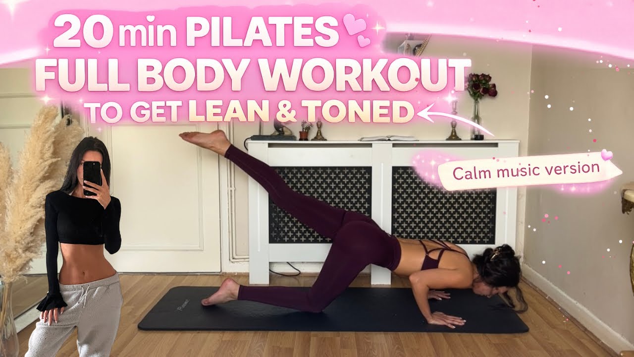 20 MIN FULL BODY PILATES WORKOUT/no equipment/at home mat Pilates to ...
