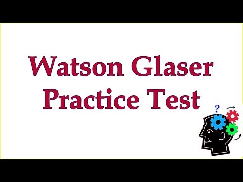 Free Watson Glaser Practice Test Sample With Answers
