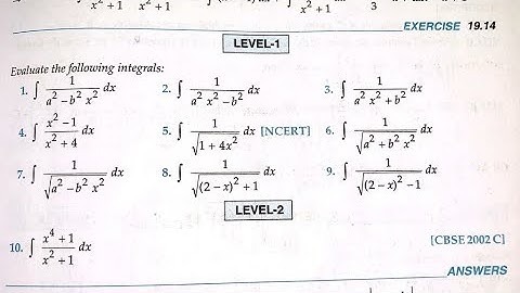 RD SHARMA EX 19.14 Q1 TO  Q10 SOLUTIONS OF CHAPTER 19 INDEFINITE INTEGRALS CLASS 12TH