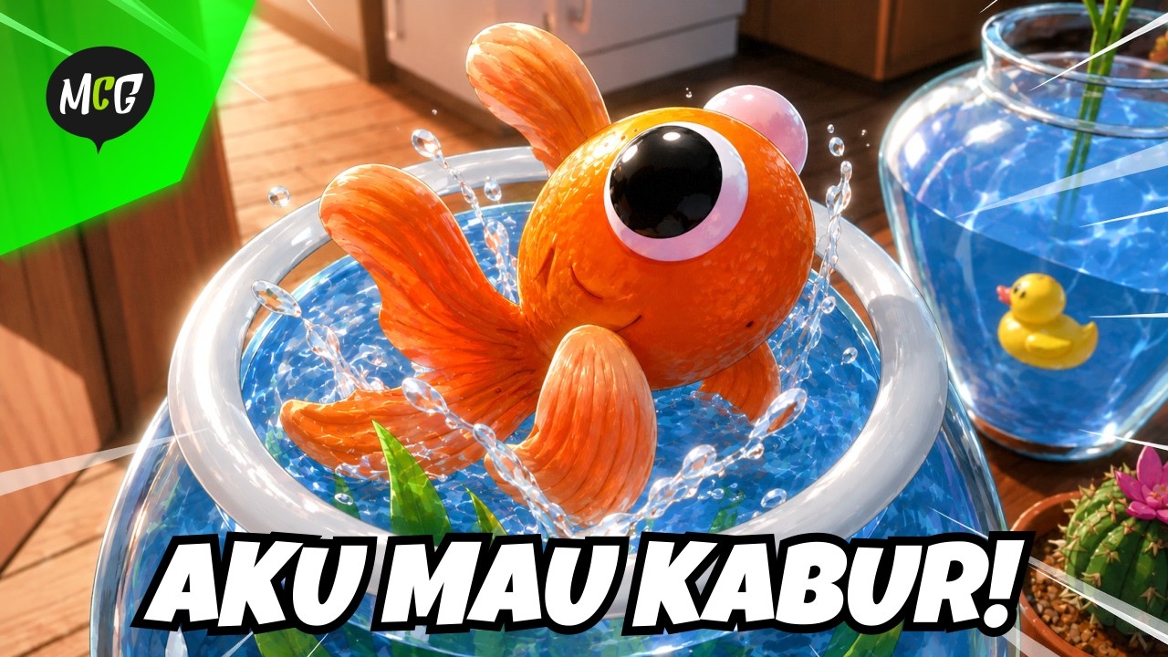 Ikan Emas Lompat Dari Aquarium!