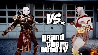 KRATOS VS KRATOS (GOD ARMOR) | GOD OF WAR FIGHT | GTA IV