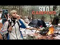 Snow camping in deep jungle   relaxing camping  the umar