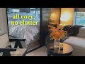 Minimalist Autumn Makeover in a TINY Apartment (functional decor to stay clutter free)