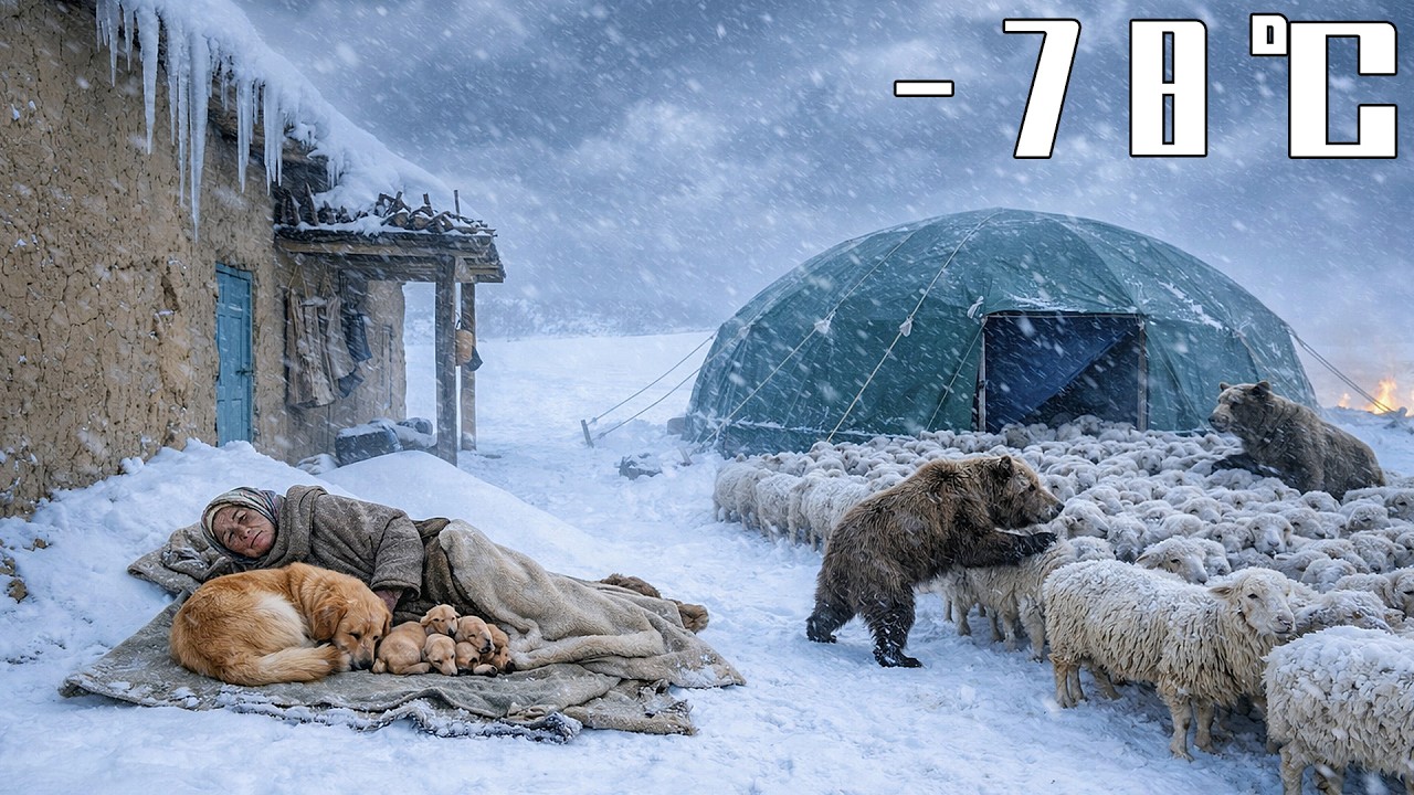 –78°C Blizzard: 91-Year-Old Woman & Golden Retriever Shield 3 Newborn Pups—Bears Raid Sheep Shelter