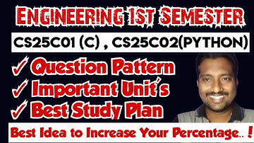 CS25C01|CS25C02|Important Questions|With|Best Study Plan|And|Model Question paper|Engineering king|