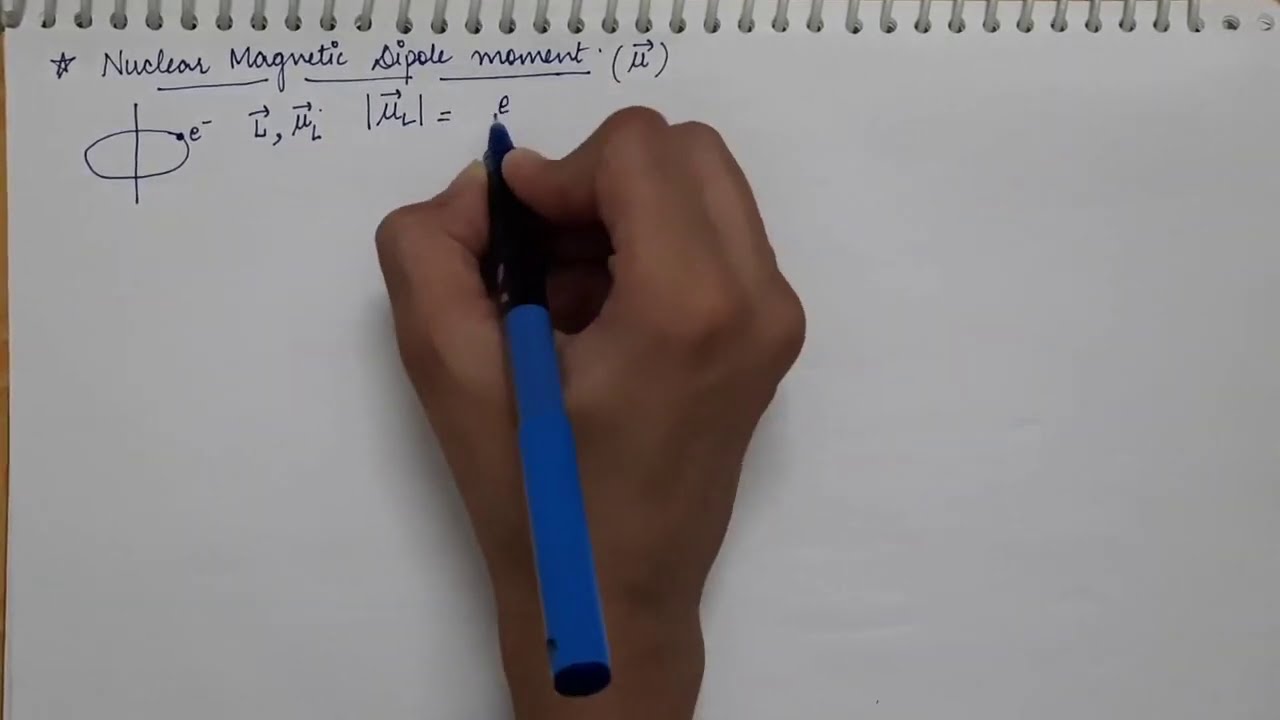 Lecture 5 (5th Semester) - Nuclear magnetic dipole moment