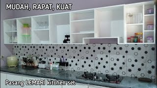 Pasang granit dapur - Membuat Kitchen Set Part 2 -  make Over Dapur