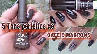 5 Tons perfeito de esmaltes café e marrom pra se inspirar no outono-inverno.