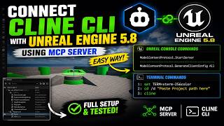 Easy Way to Connect Cline CLI with Unreal Engine 5.8 Using MCP Server | Full Setup & Test