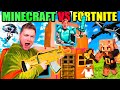 Minecraft Vs Fortnite IRL Box Fort! Defeating The Ender Dragon 24 Hour Challenge!