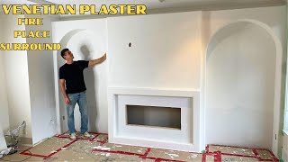 Venetian Plaster Fireplace Build (Frame to Finish)