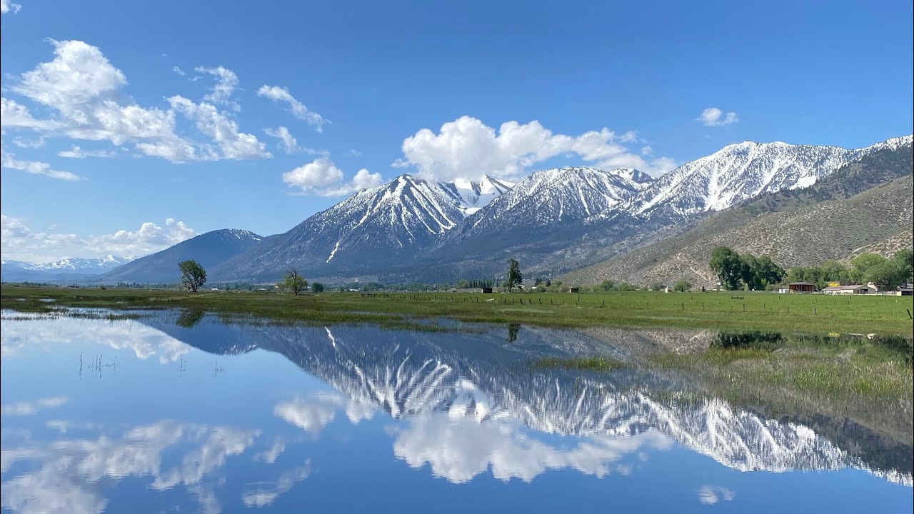 Gardnerville NV snow melt flooding fields beautiful 🤩 YouTube