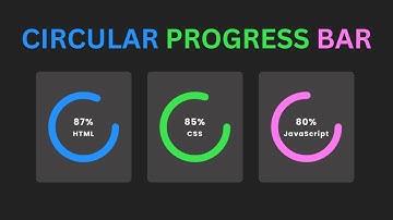 How To Make Animated Circular Progress Bar Using HTML CSS & JavaScript  | SVG Skills Progress Bar