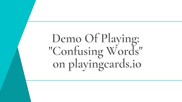 Demo of playing "Confusing Words" on playingcards.io for OG lessons