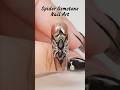 Spider Gemstone Nail Art |  Halloween Nail Design 🕷️ #nailart #halloween #shorts
