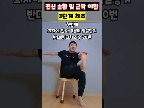 전신 순환 및 근막 <strong>이완</strong> 3단계 체조 #시니어운동 #의자체조 #노인운동 #실버홈트 #관절안아픈운동 #전신스트레칭 #림프순환 #운동재활박사최영한