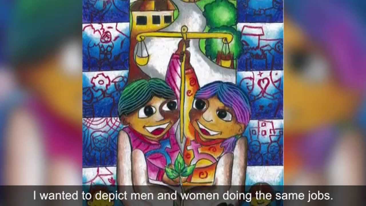 Youth Art Depicts Gender Equality - YouTube