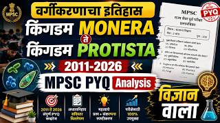 🔥 Monera ते Protista Kingdom संपूर्ण Classification 🔥 PYQ Analysis 2013-2026 | MPSC Science 🚀#mpsc