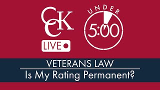 Is My VA Disability Rating Permanent?