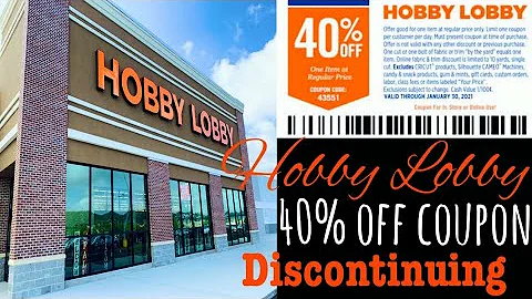 Did Hobby Lobby cancel their 40% off coupon?