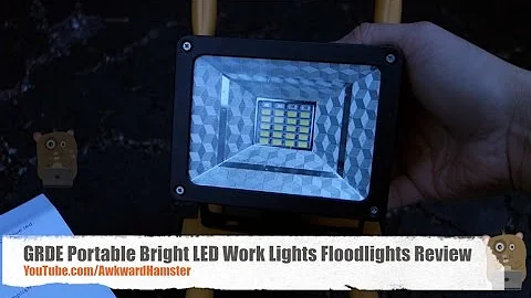 GRDE Portable Bright LED Work Lights Flood Lights Review
