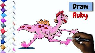 Drawing Ruby !!! How To Draw Ruby from The Land Before Time