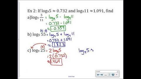 4.5 Properties of Logs