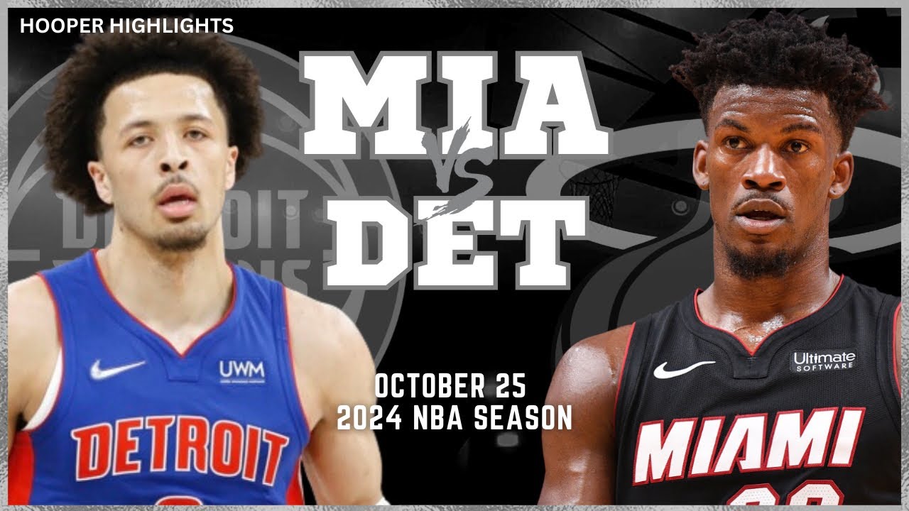 How to Watch the Detroit Pistons' season opener against the Miami Heat - NBA  (10/25/23)