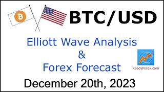 BTC USD Elliott Wave Analysis | BITCOIN Analysis | December 20, 2023 | BITCOIN