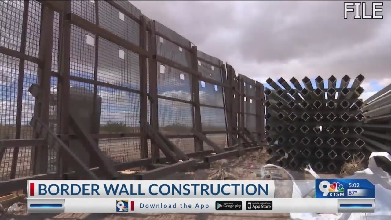 Border wall construction - YouTube