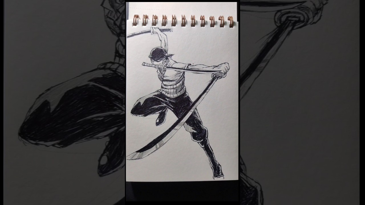 Roronoa Zoro speed drawing stick man 🔥