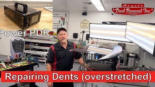 Overstretched Dent using the Pdr box, hail repair,repairing dents without repainting ￼￼ San Angelo￼