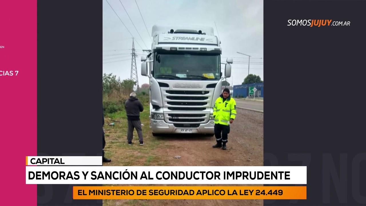 El camionero podría recibir una multa de $61 mil y fue denunciado por Seguridad actualidad cientifica