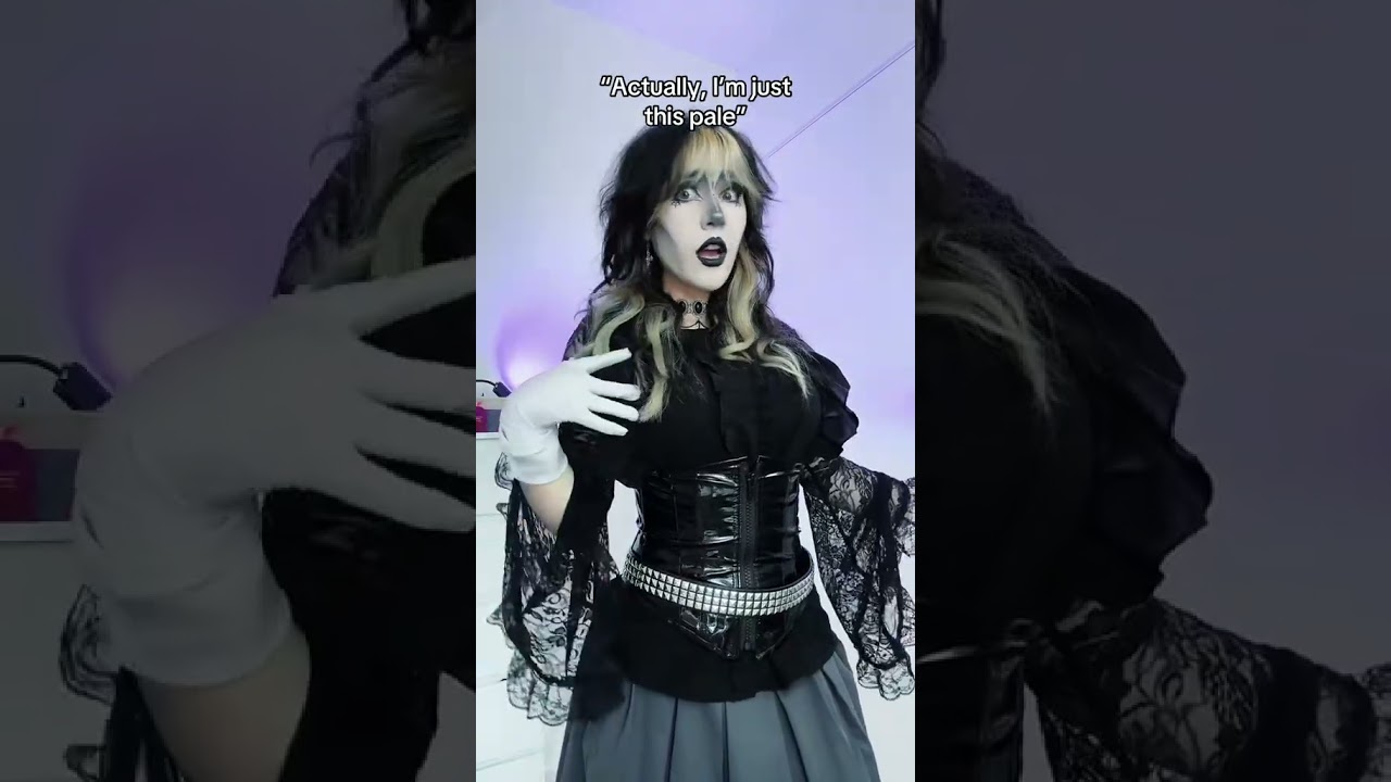 Actually, I’m just this pale🤩 #goth #tradgoth #gothmakeup #tradgothmakeup #gothic #gothgirl