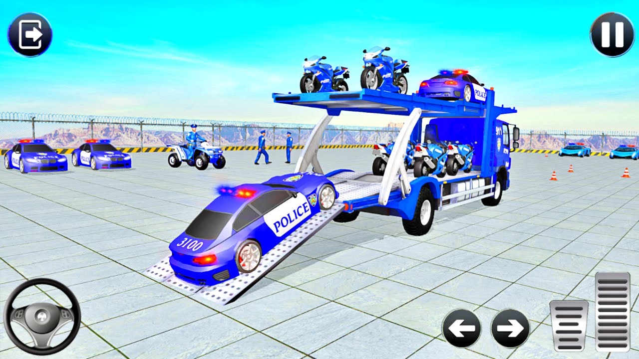 Grand Police Transport Truck US Police Cars Driving 3D - Android GamePlay 2020